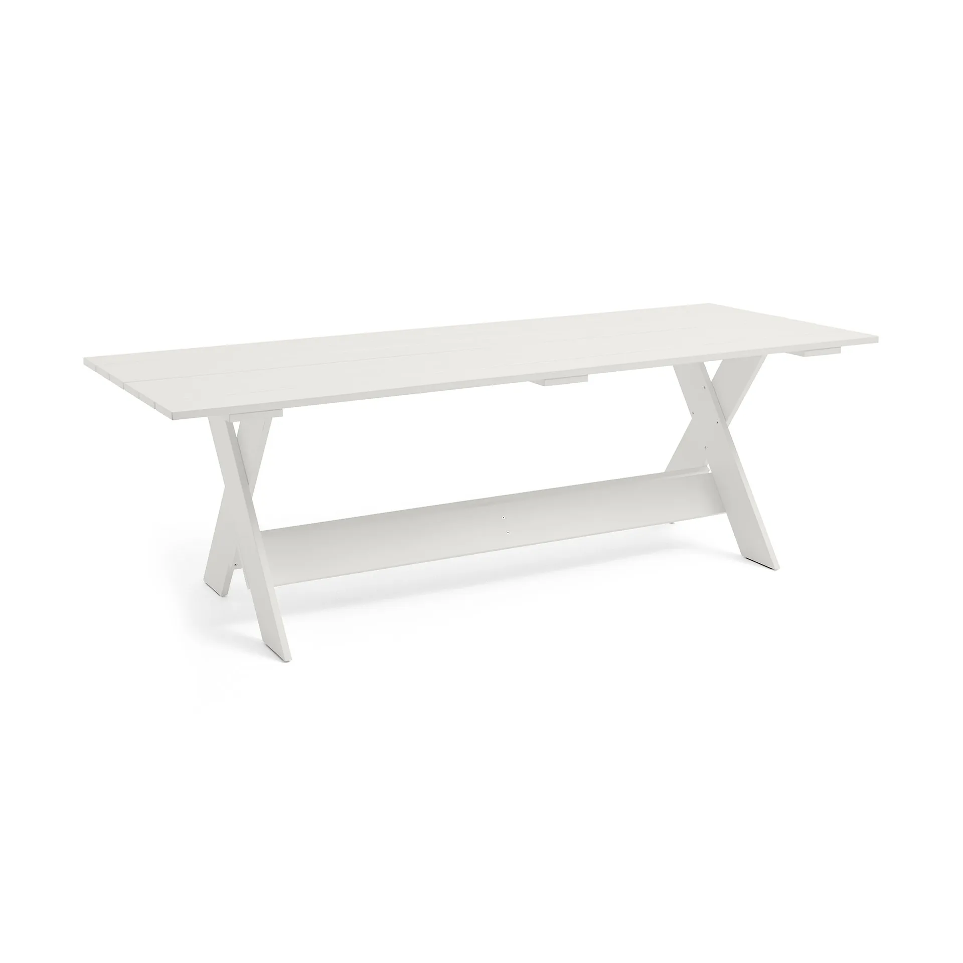 Crate Dining Table tafel 230x89,5 cm gelakt sparrenhout, White HAY