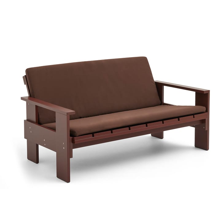 Crate Lounge bank gelakt sparrenhout, iron red HAY