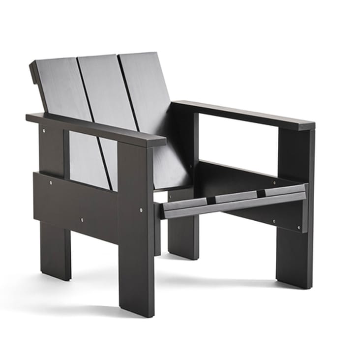Crate lounge stoel gelakt sparrenhout - Black - HAY