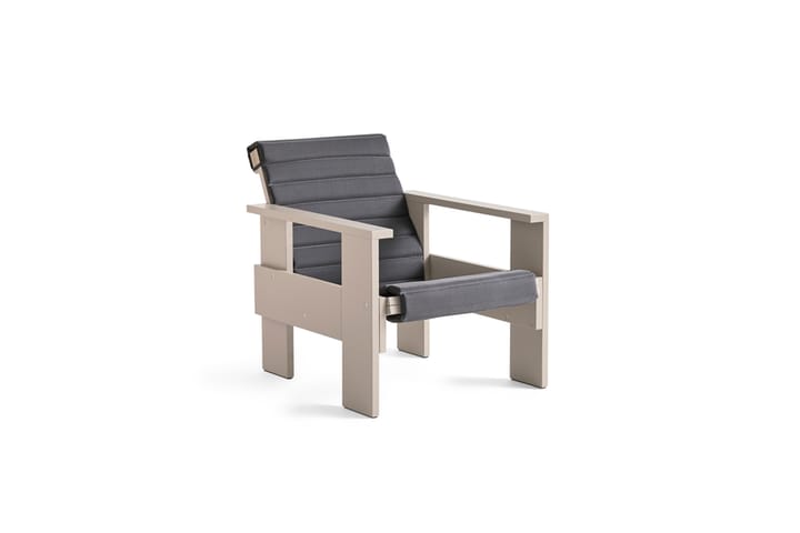 Crate lounge stoel gelakt sparrenhout, London fog HAY