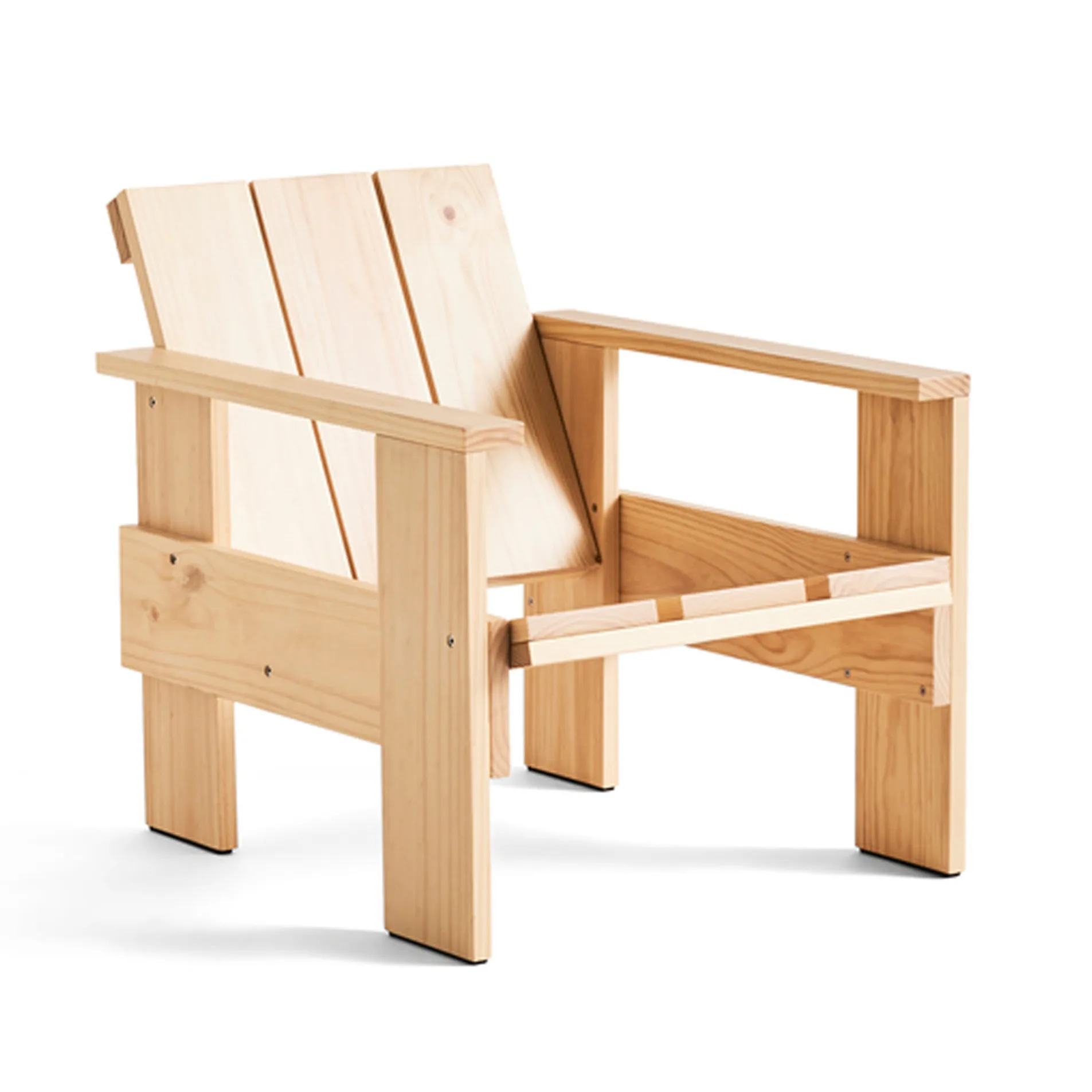 Crate lounge stoel gelakt sparrenhout, Natural HAY