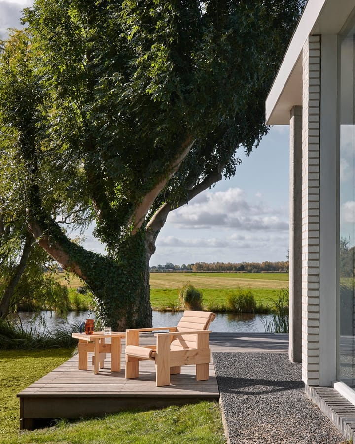 Crate lounge stoel gelakt sparrenhout, Natural HAY