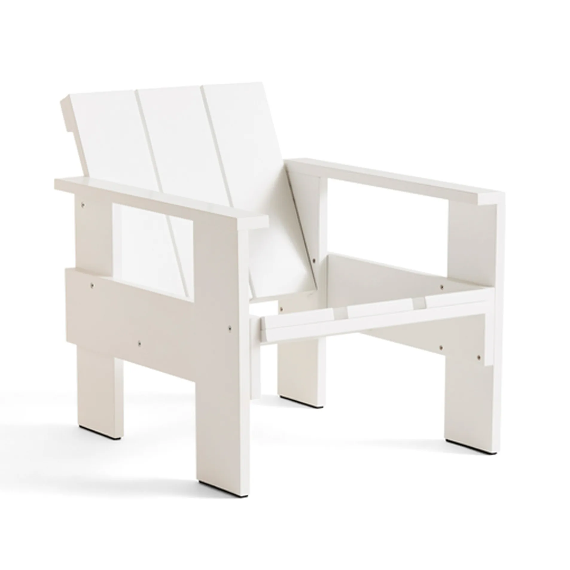 Crate lounge stoel gelakt sparrenhout, White HAY