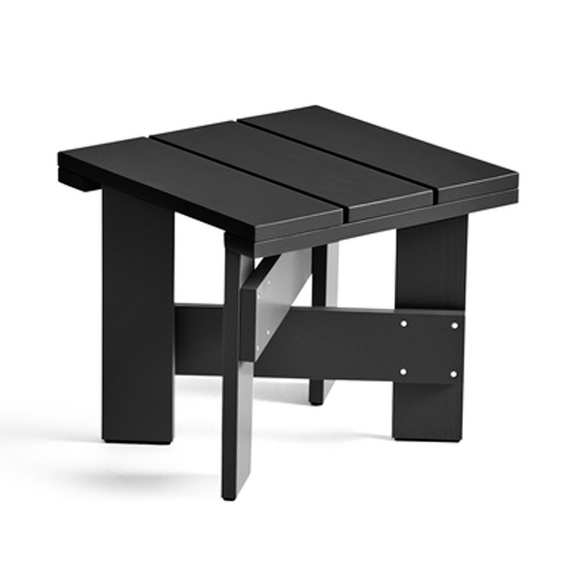 HAY Crate Low Table tafel 45x45x40 cm gelakt sparrenhout Black
