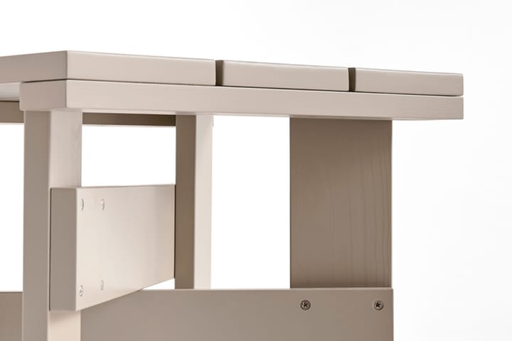 Crate Low Table tafel 45x45x40 cm gelakt sparrenhout, London fog HAY