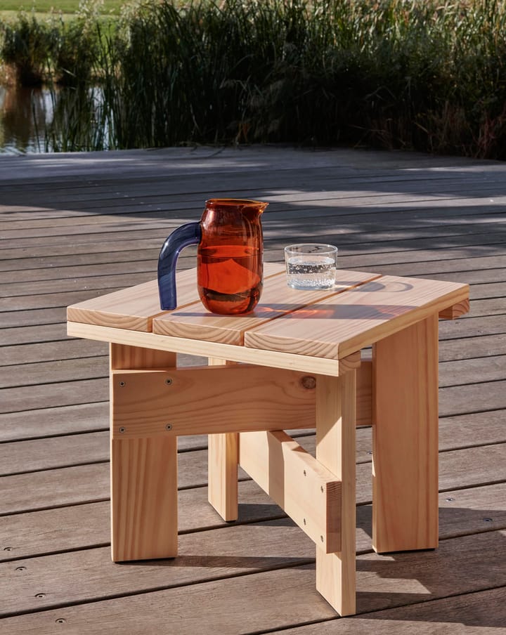 Crate Low Table tafel 45x45x40 cm gelakt sparrenhout - Water-based lacquered pinewood - HAY