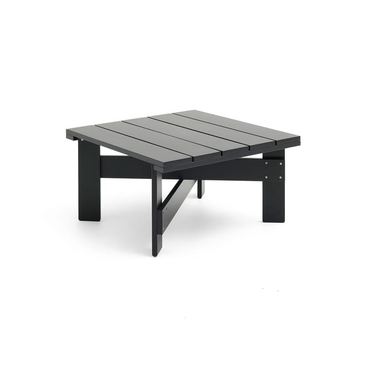Crate Low table tafel 75,5x75,5 cm gelakt sparrenhout - Black - HAY