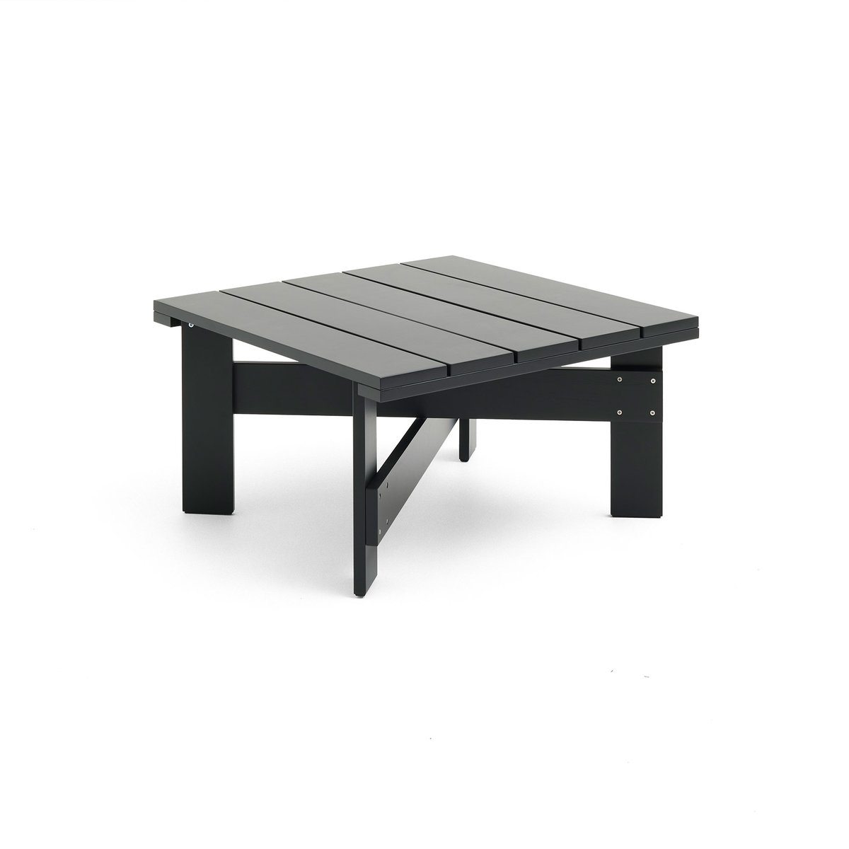HAY Crate Low table tafel 75,5x75,5 cm gelakt sparrenhout Black