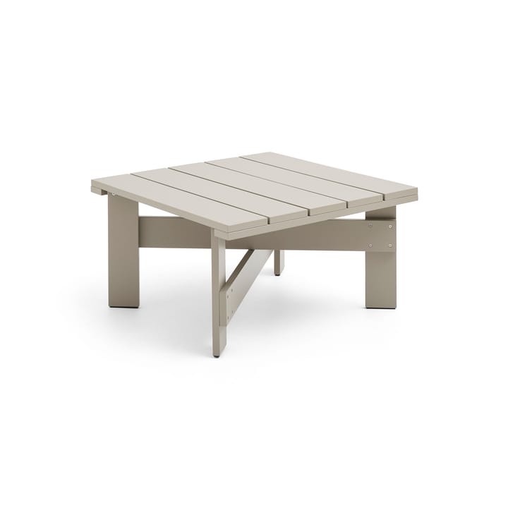 Crate Low table tafel 75,5x75,5 cm gelakt sparrenhout - London fog - HAY