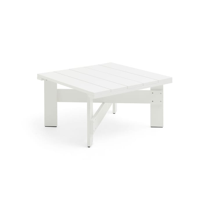 Crate Low table tafel 75,5x75,5 cm gelakt sparrenhout - White - HAY