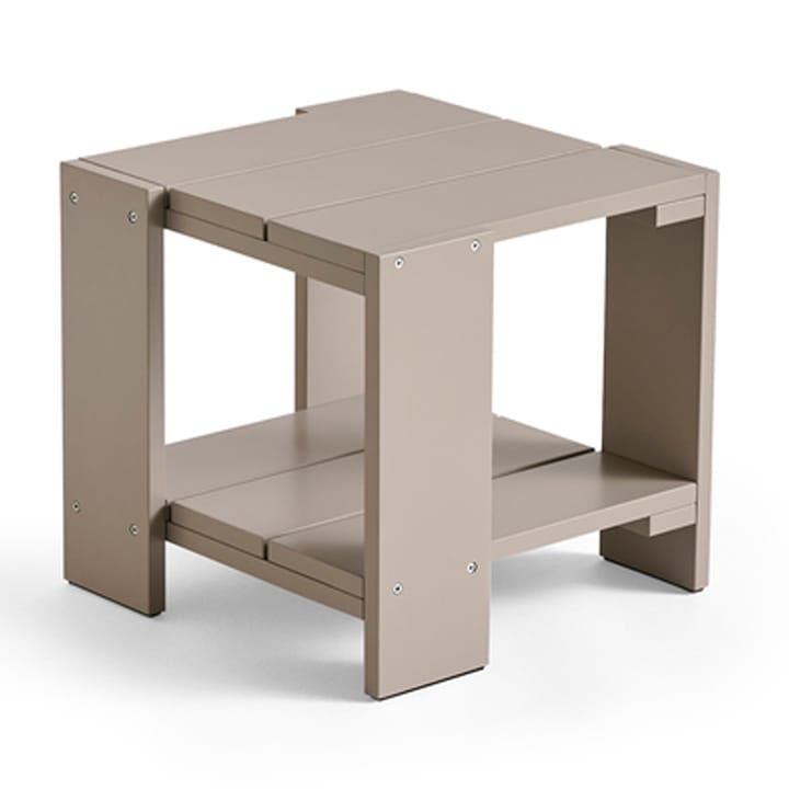 Crate Side Table tafel 49,5x49,5x45 cm gelakt sparrenhout - London fog - HAY