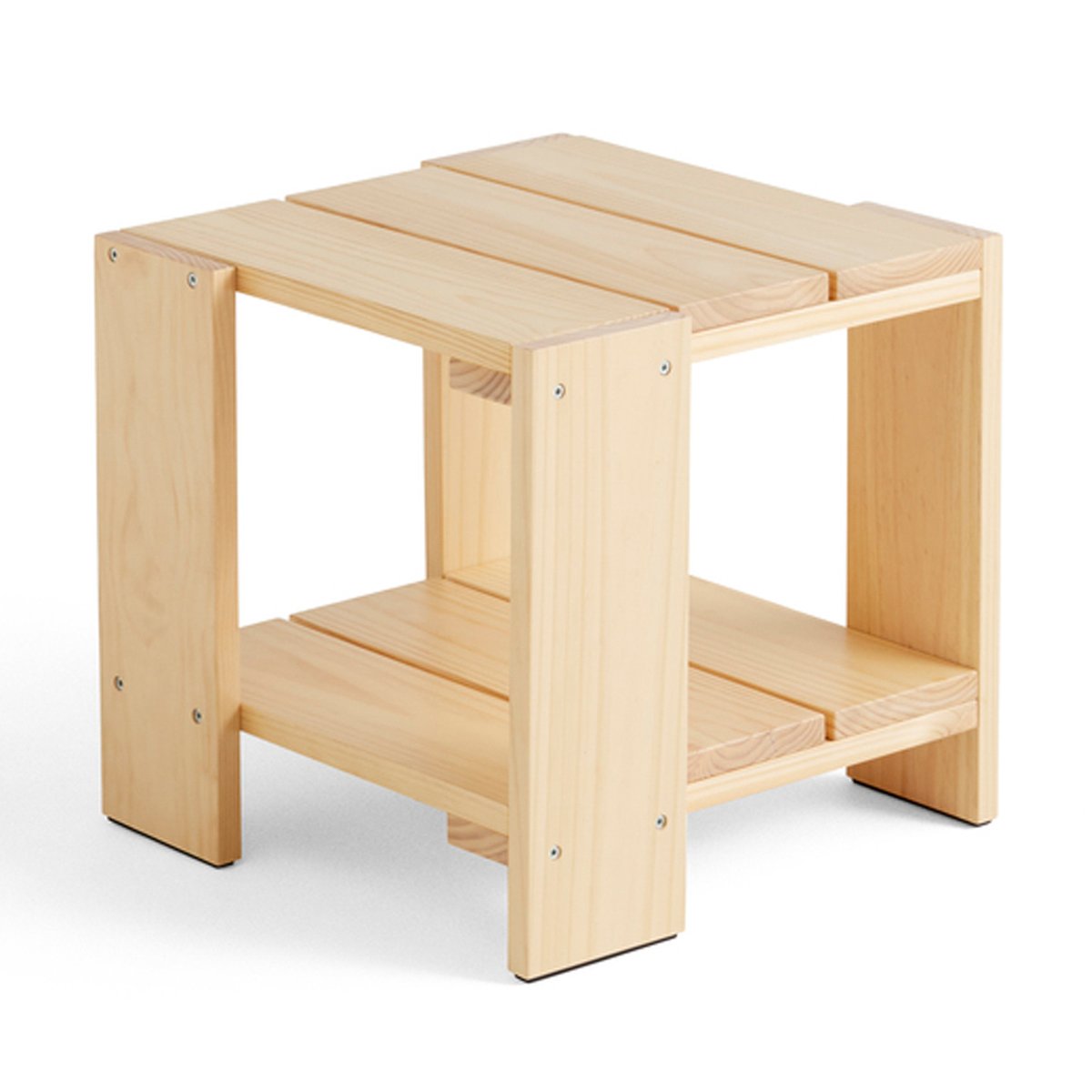 HAY Crate Side Table tafel 49,5x49,5x45 cm gelakt sparrenhout Water-based lacquered pinewood