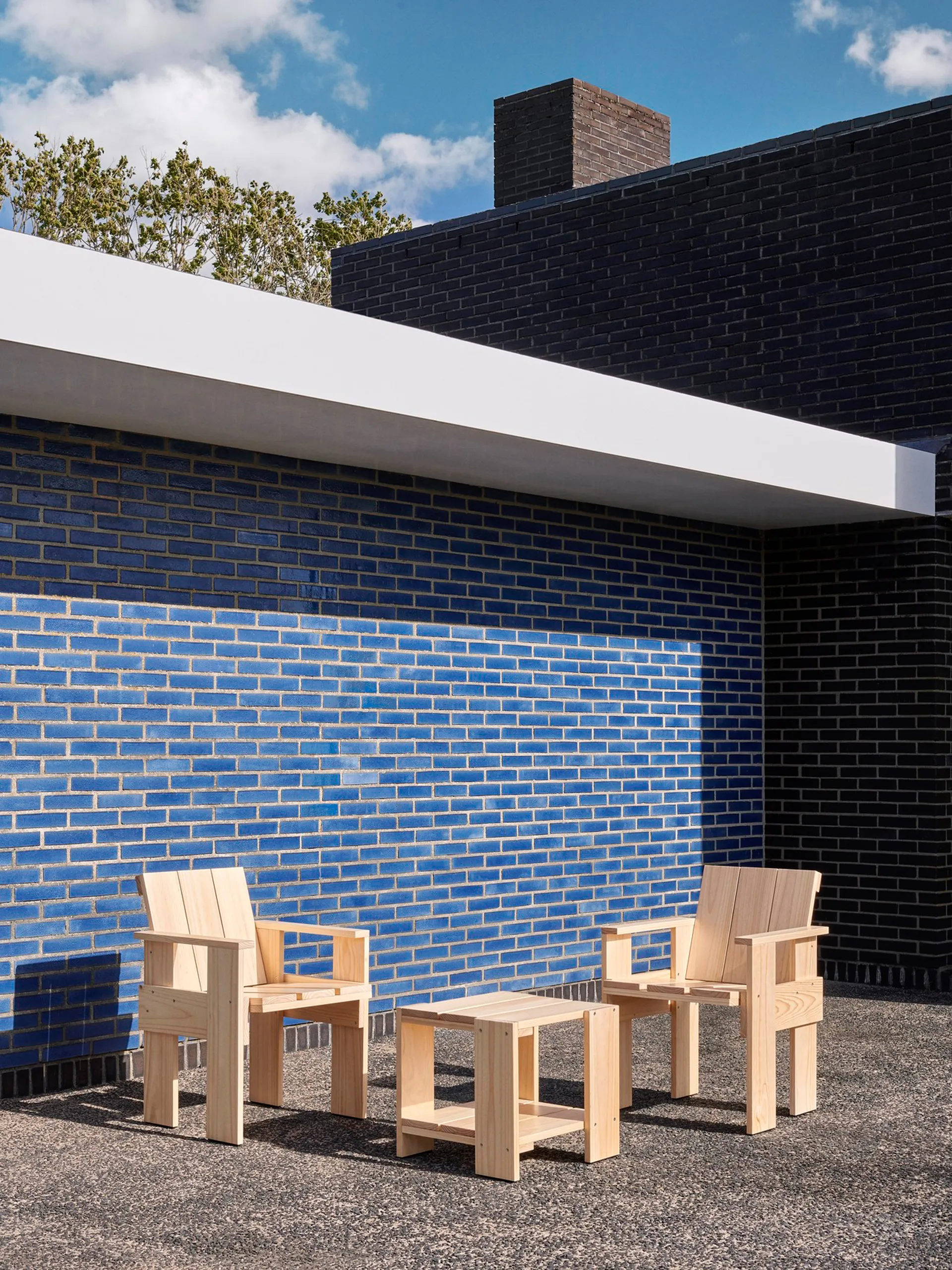 Crate Side Table tafel 49,5x49,5x45 cm gelakt sparrenhout, Water-based lacquered pinewood HAY