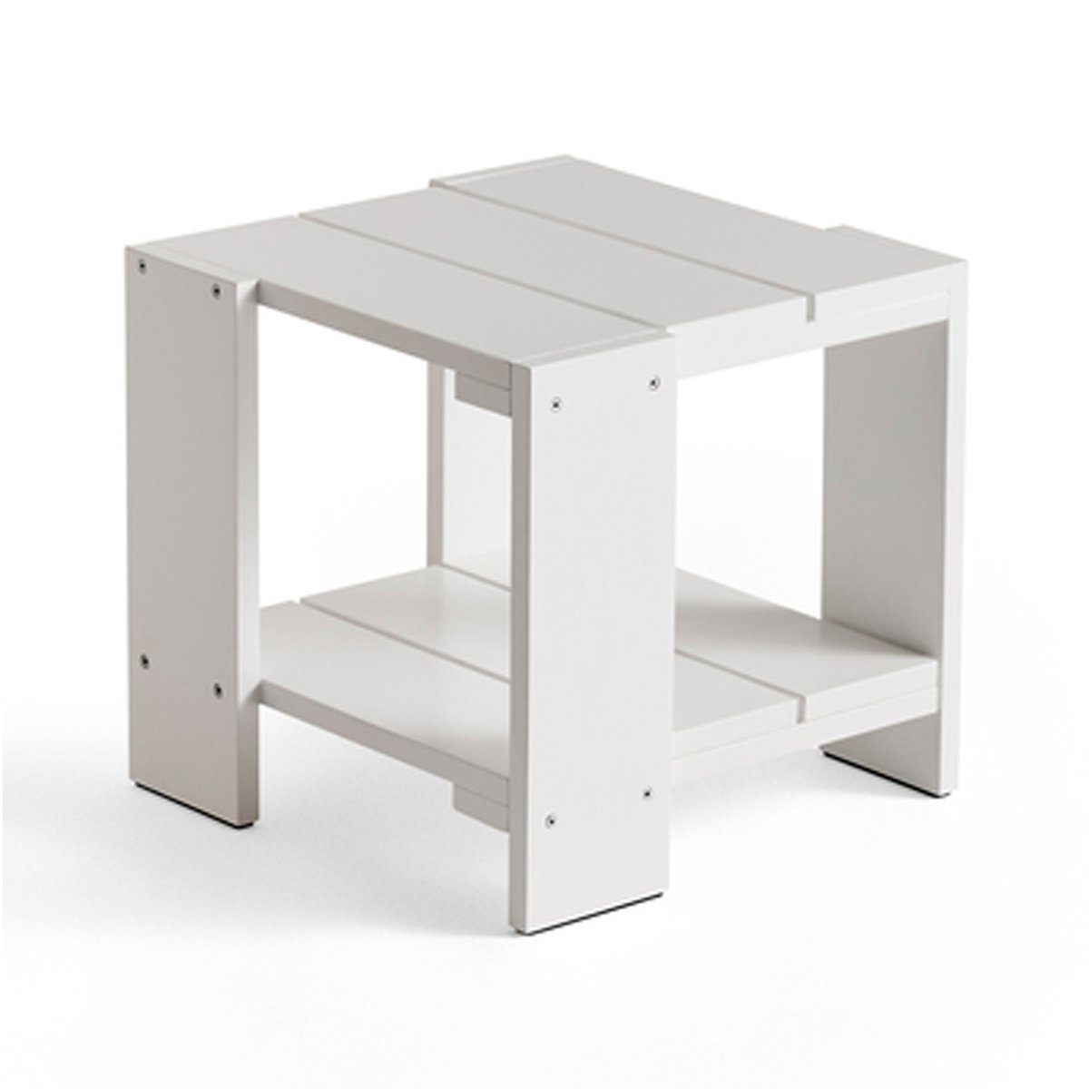 HAY Crate Side Table tafel 49,5x49,5x45 cm gelakt sparrenhout White