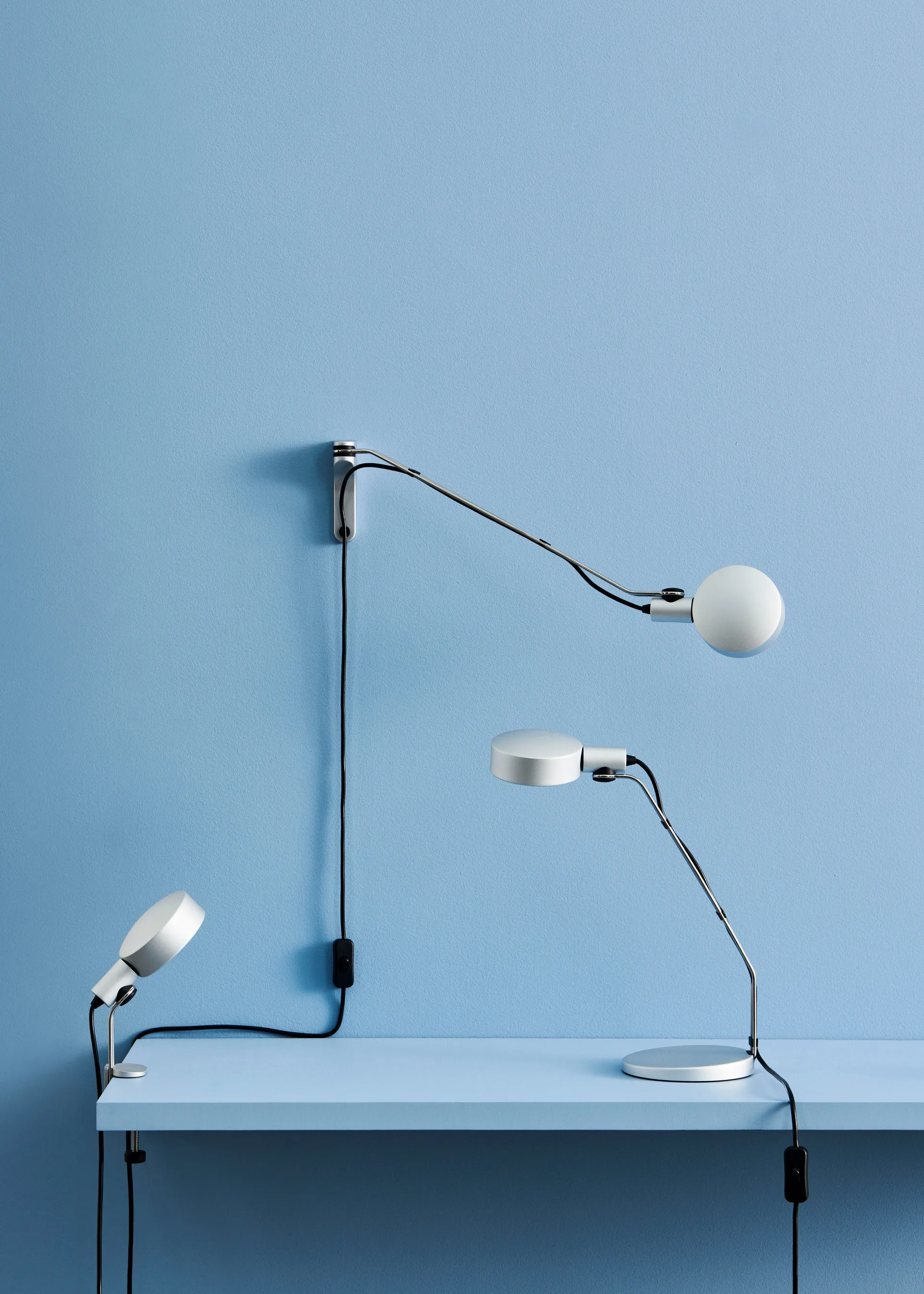 Cupola Clip klemlamp 29,5 cm, Clear anodised HAY
