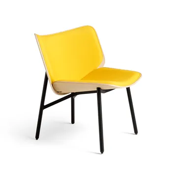 Dapper loungestoel - Steelcut Trio 446 yellow–eiken–zwart onderstel - HAY