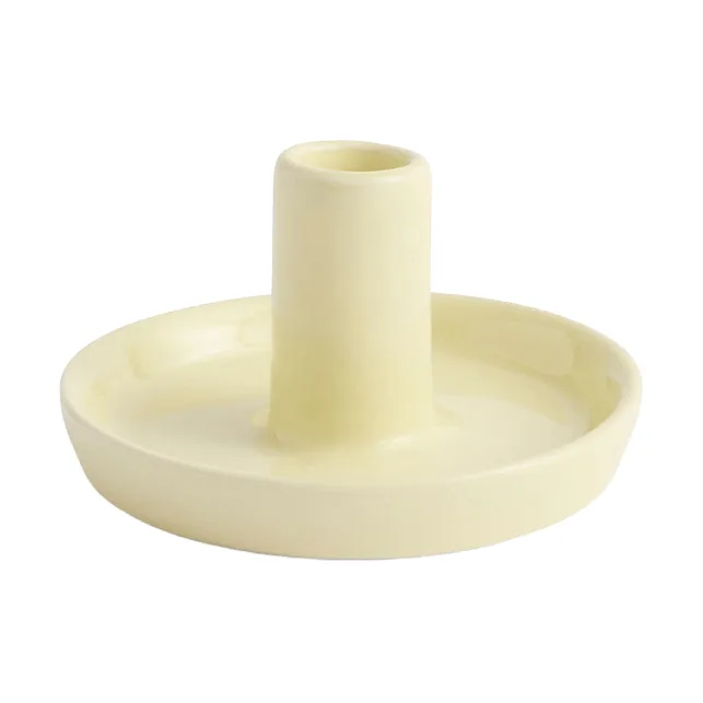 Disc kaarsenhouder, Limoenwit, Ø7x4 cm HAY