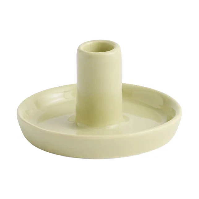 Disc kaarsenhouder, Soft pistachio, Ø7x4 cm HAY