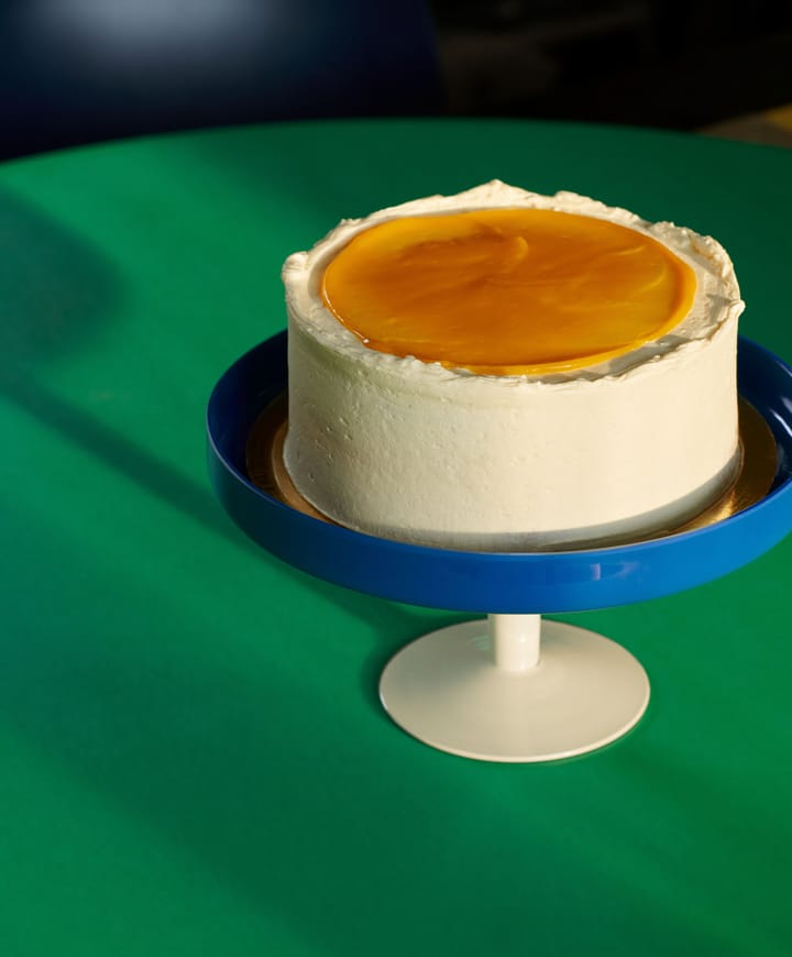 Display taartschaal op voet Ø26,5 cm - Blauw-beige - HAY