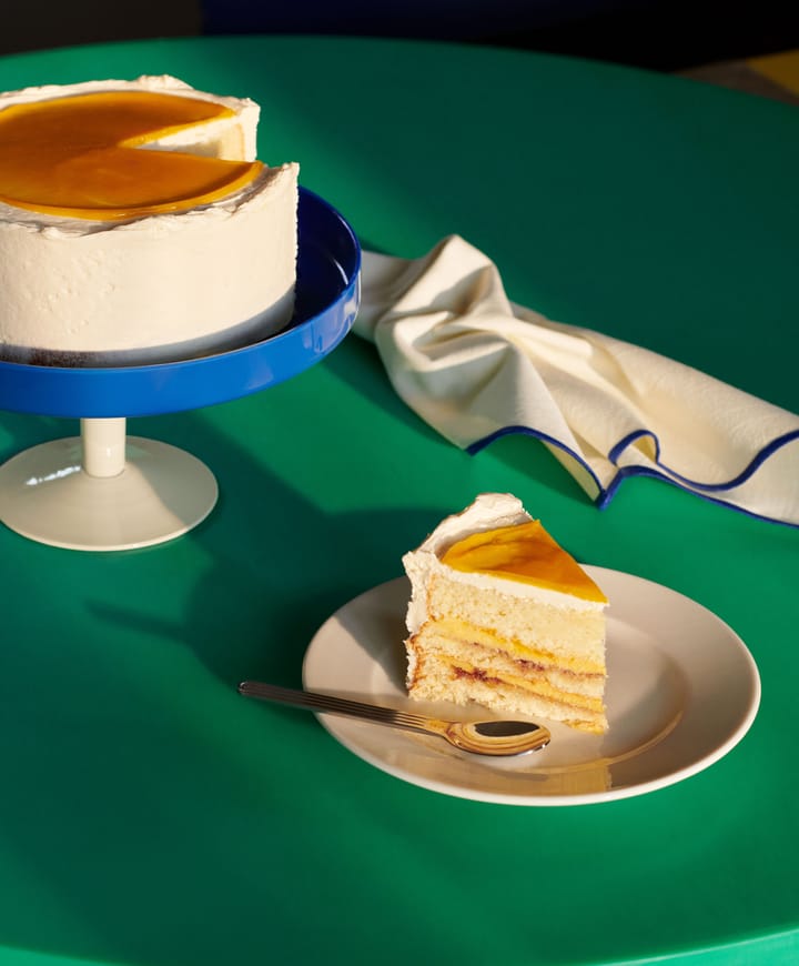 Display taartschaal op voet Ø26,5 cm - Blauw-beige - HAY