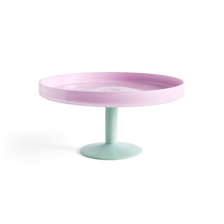 Display taartschaal op voet Ø26,5 cm - Roze-mint - HAY