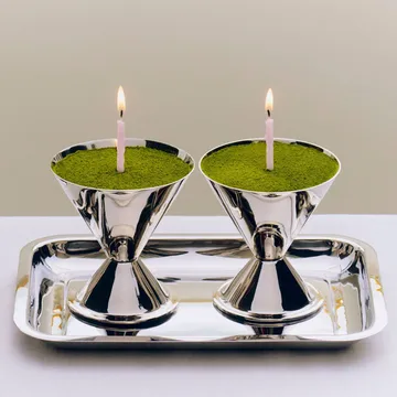 Essential Steel glazen kom - Roestvrij staal, 10,5xØ10 cm - HAY
