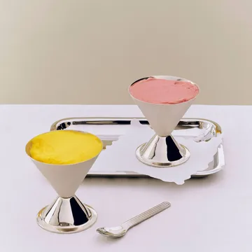 Essential Steel glazen kom - Roestvrij staal, 10,5xØ10 cm - HAY
