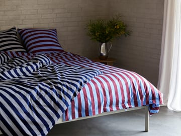 Été dekbedovertrek 150x210 cm - Bordeaux-Sky blue - HAY