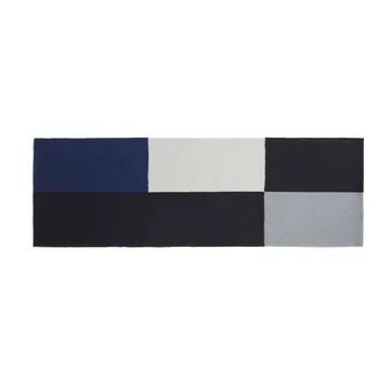 Ethan Cook Flat Works vloerkleed 80x250 cm - Black-blue - HAY