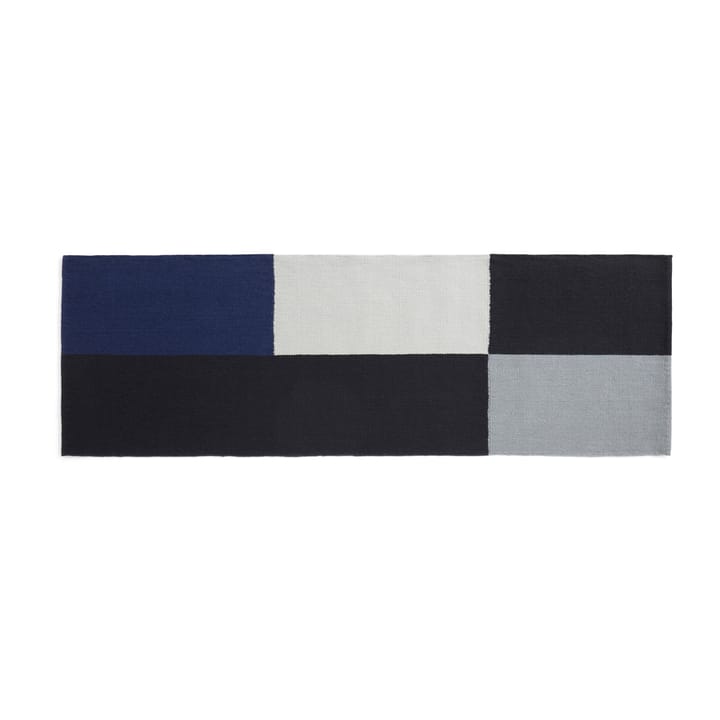 Ethan Cook Flat Works vloerkleed 80x250 cm - Black-blue - HAY