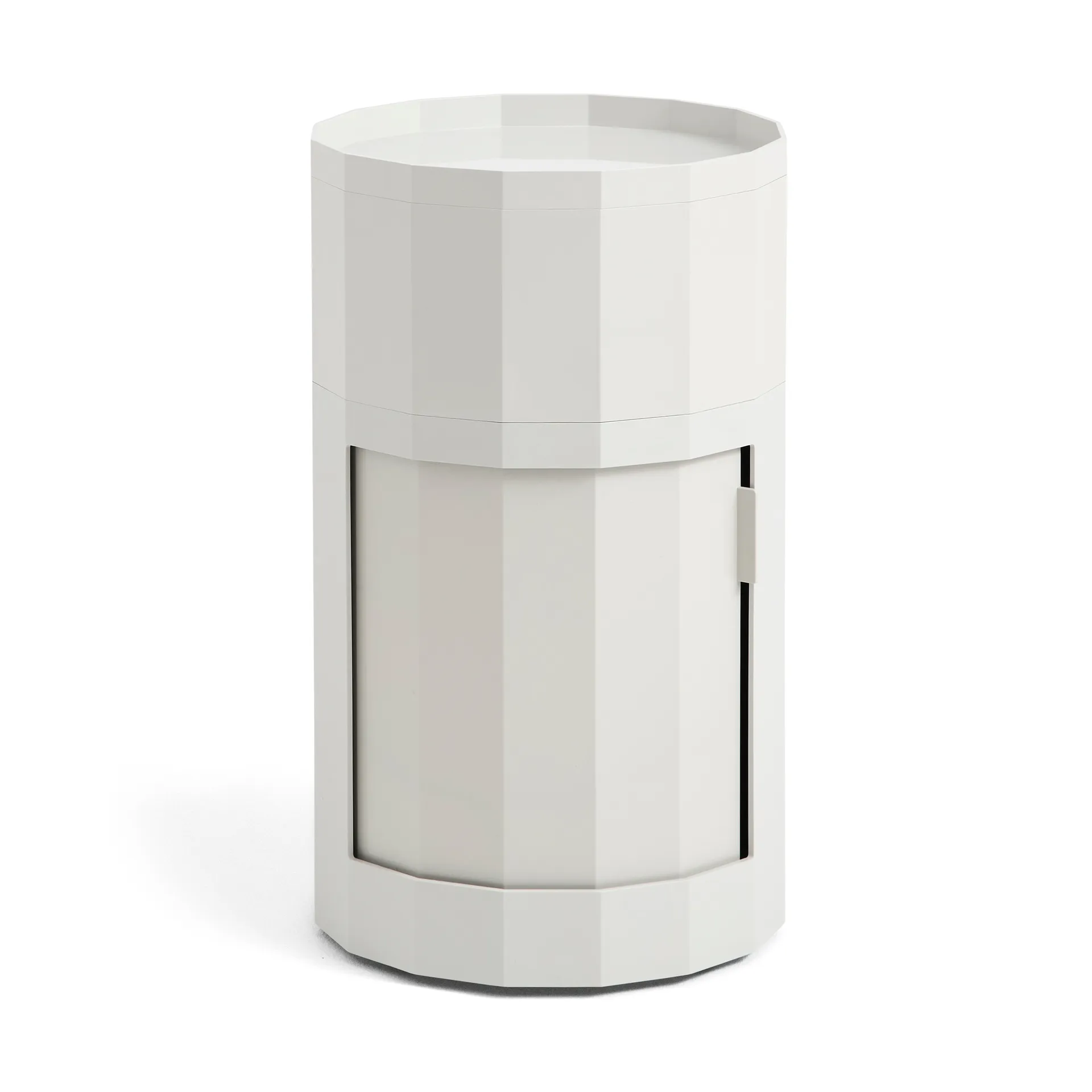 Facet Cabinet high bijzettafel voeten/wielen 66 cm, Misty grey HAY