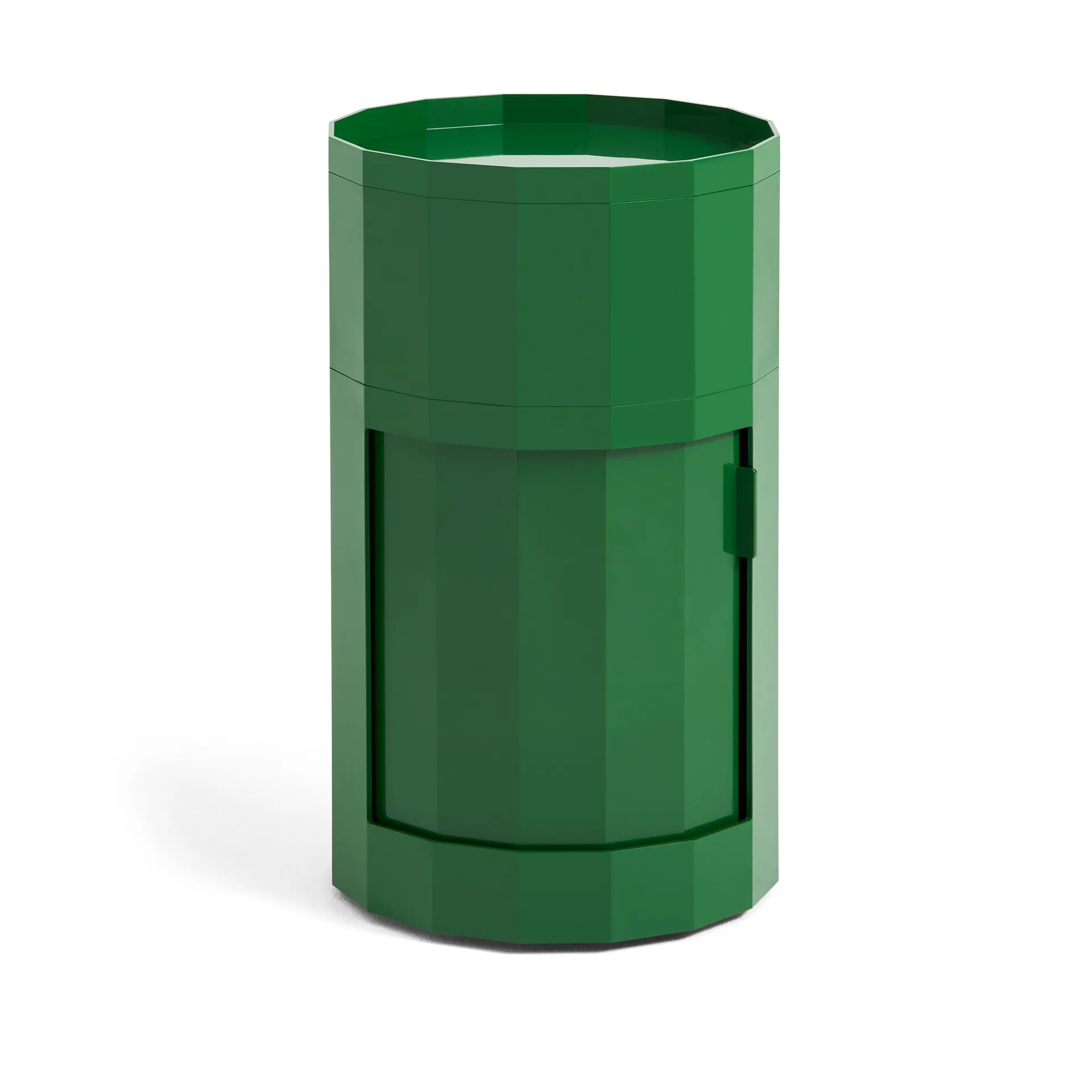 Facet Cabinet high bijzettafel voeten/wielen 66 cm, Spinach green HAY