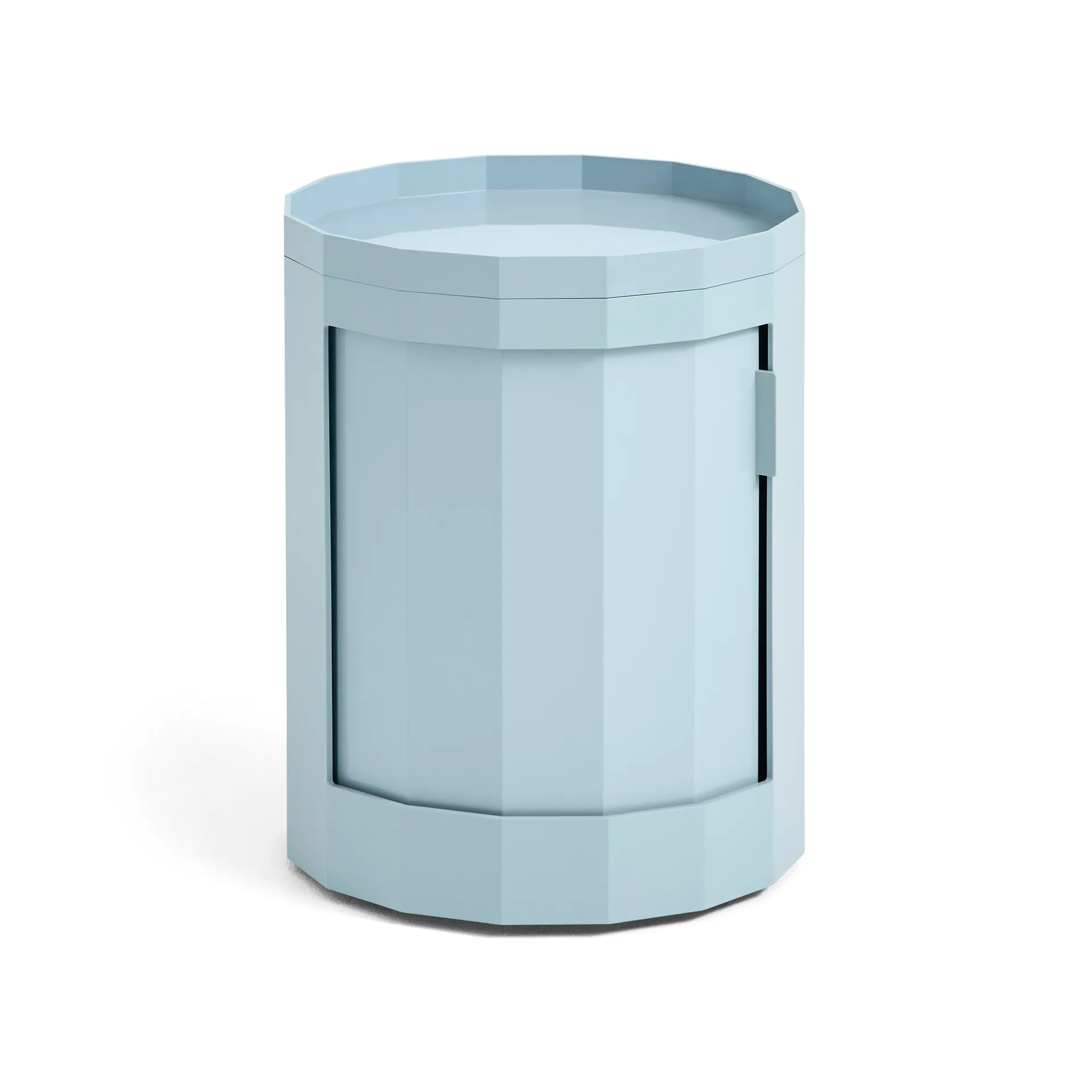 Facet Cabinet low bijzettafel voeten/wielen 49 cm, Misty blue HAY