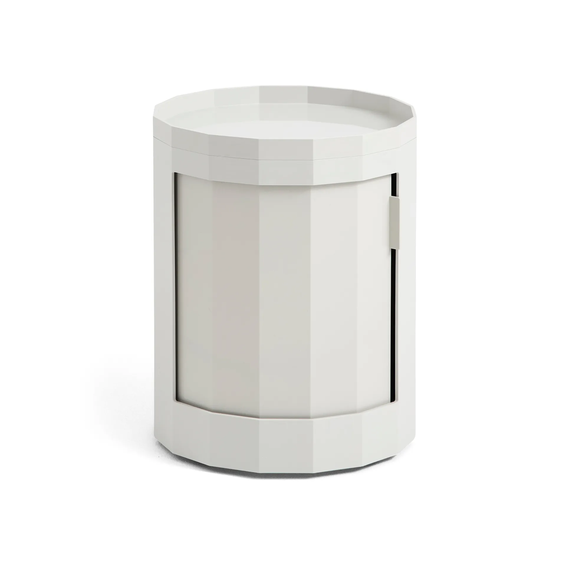 Facet Cabinet low bijzettafel voeten/wielen 49 cm, Misty grey HAY