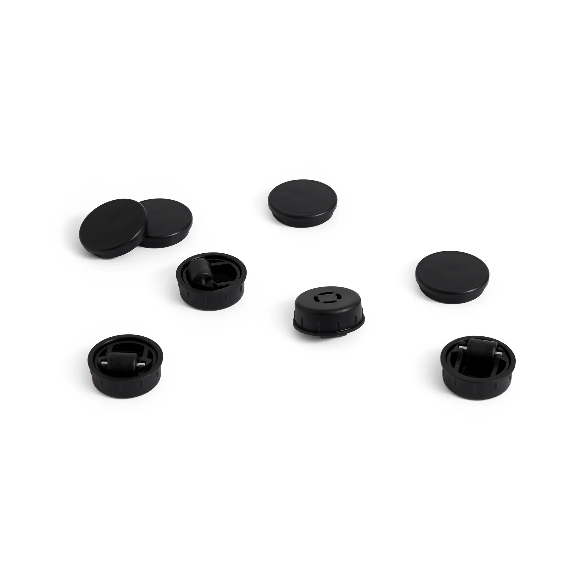 Facet Cabinet voetjes en wieltjes 4-pack, Black HAY