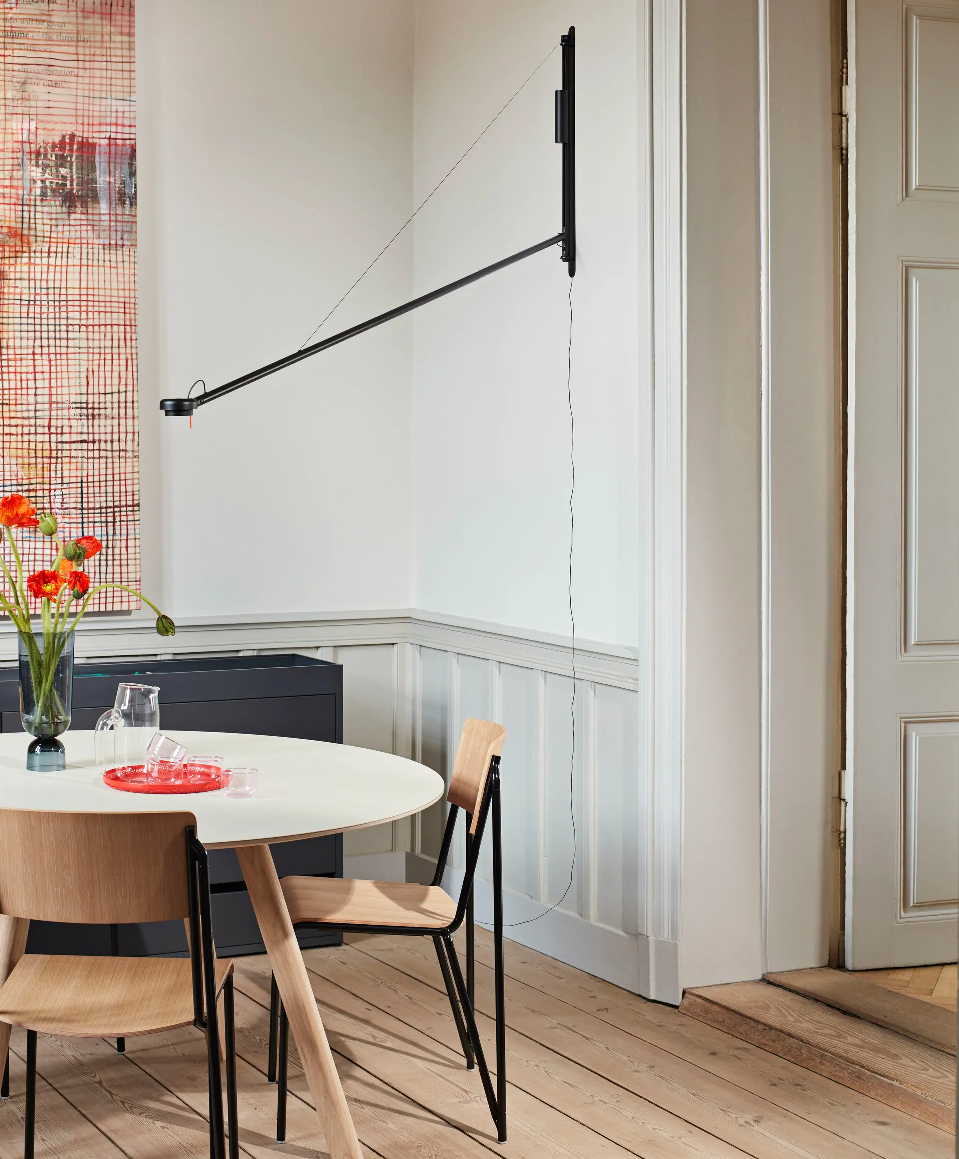 Fifty-Fifty wandlamp, Soft black HAY