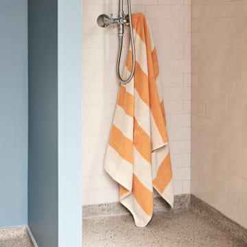 Frotté Stripe badlaken 100x150 cm - Warm yellow - HAY