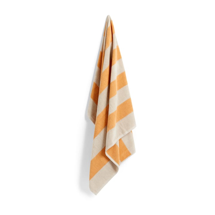 Frotté Stripe badlaken 100x150 cm, Warm yellow HAY