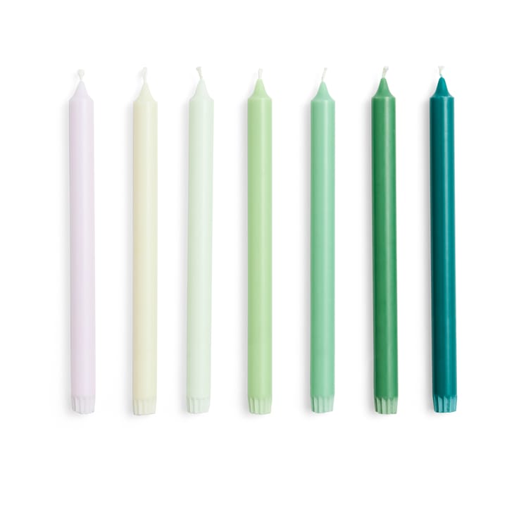 Gradient Candle kaarsen 7-pack - Greens - HAY