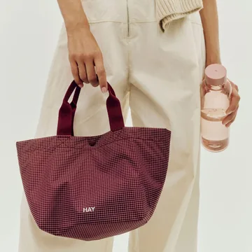 Grid Everyday Bag tas - Burgundy, mini - HAY