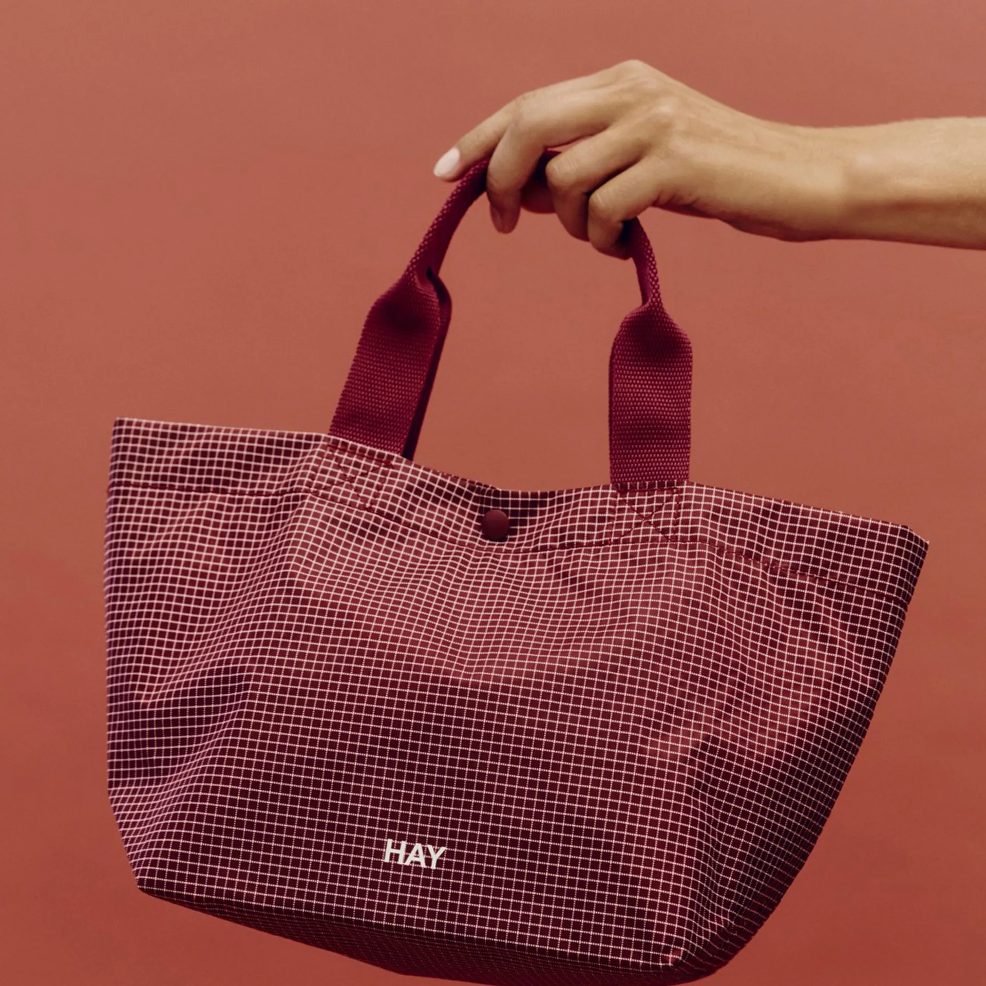 Grid Everyday Bag tas, Burgundy, mini HAY
