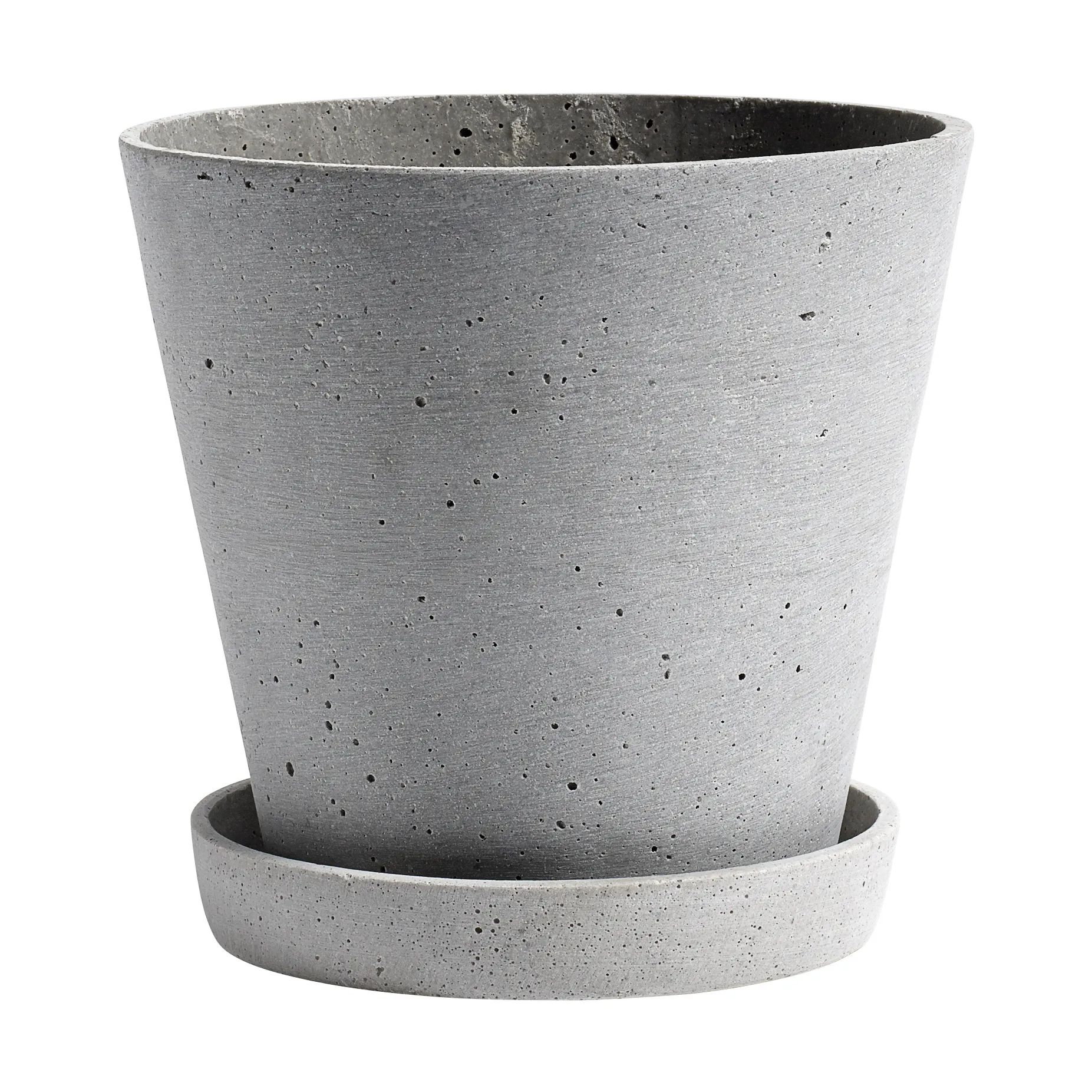 HAY Flowerpot with saucer pot L 17.5 cm, Grijs HAY