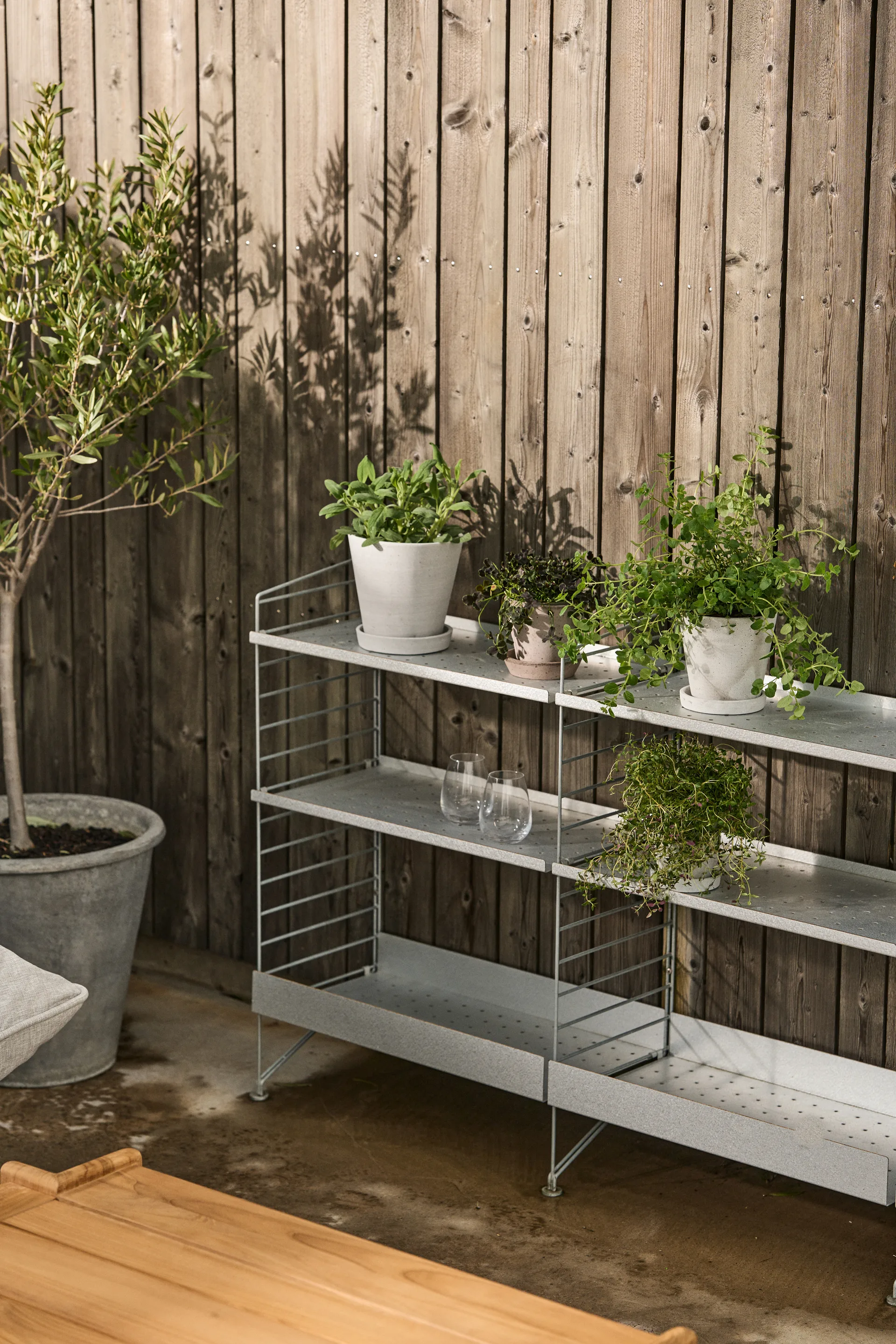 HAY Flowerpot with saucer pot L 17.5 cm, Grijs HAY