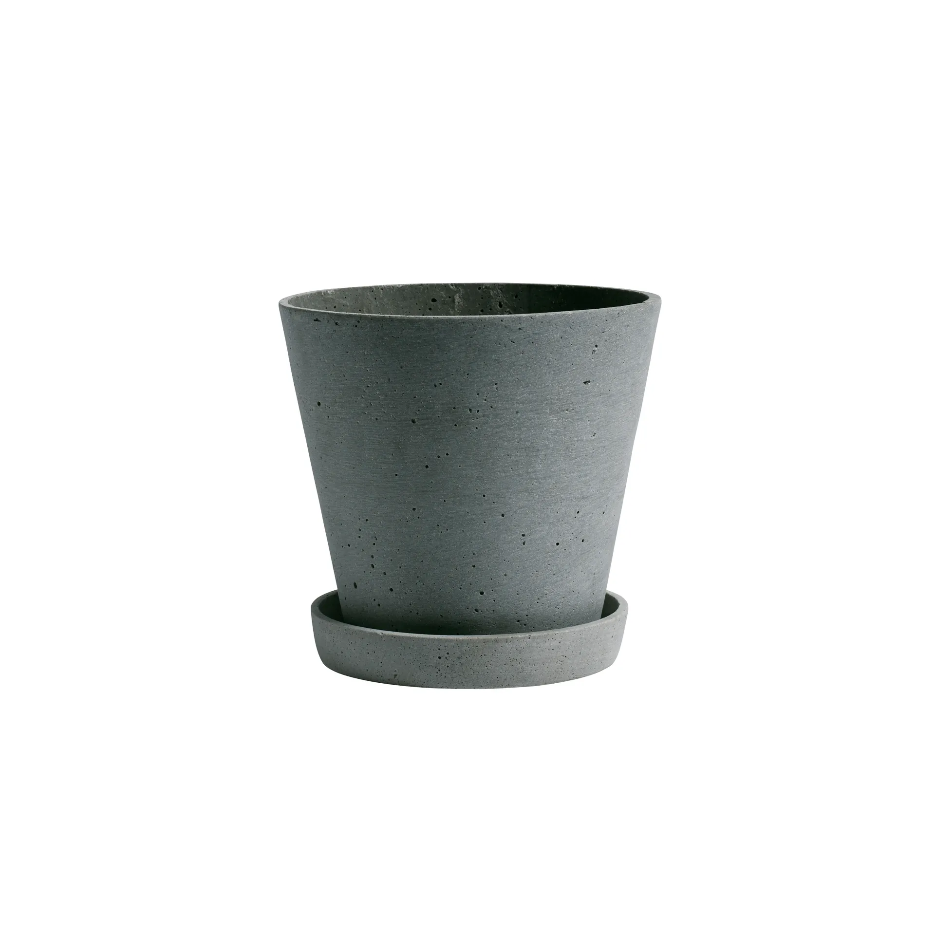 HAY Flowerpot with saucer pot L 17.5 cm, Groen HAY