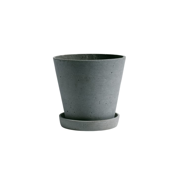 HAY Flowerpot with saucer pot L 17.5 cm - Groen - HAY