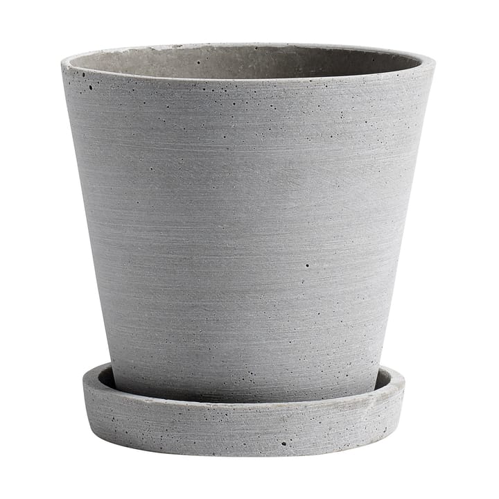 HAY Flowerpot with saucer pot M Ø14 cm - Grijs - HAY