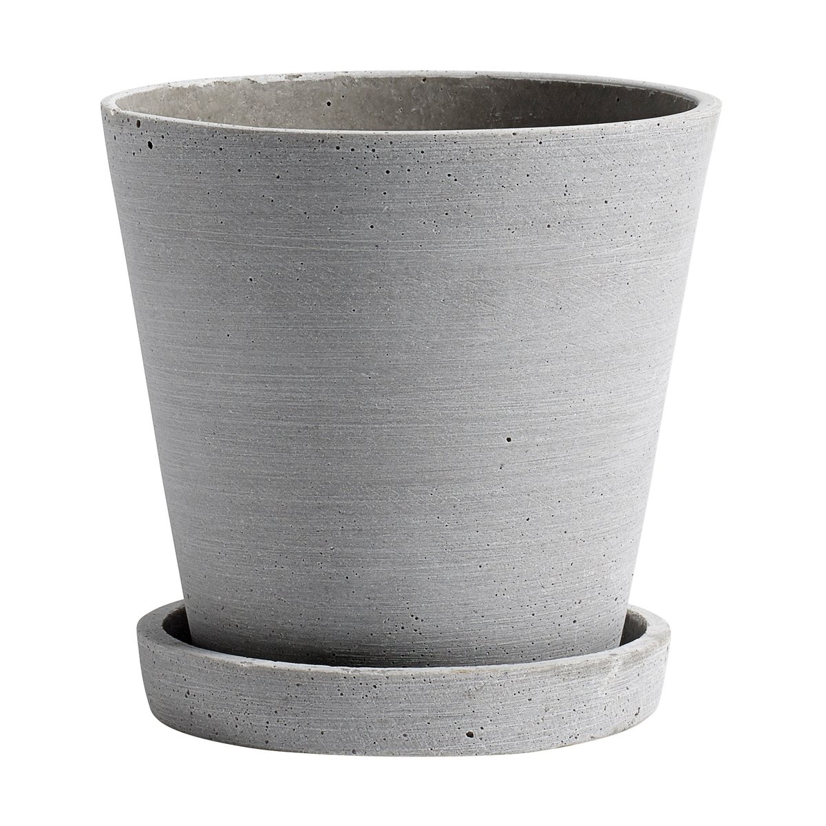 HAY Flowerpot with saucer pot M o14 cm Grijs | Scandinavisch Interieur | Bloempotten | Grijs