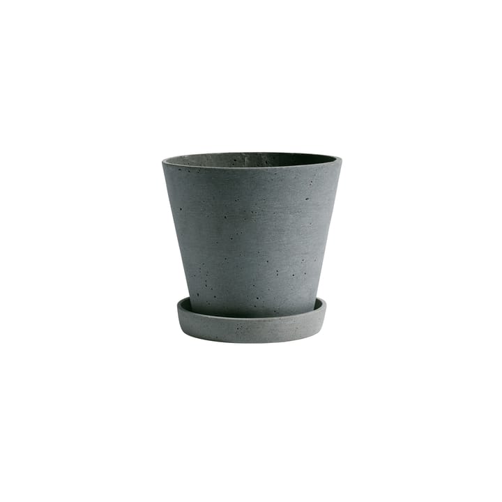 HAY Flowerpot with saucer pot M Ø14 cm - Groen - HAY