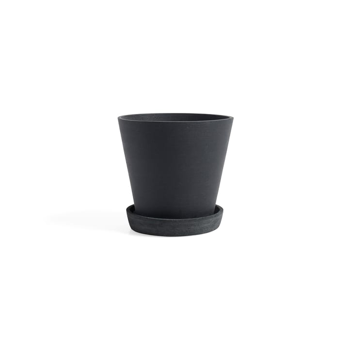 HAY Flowerpot with saucer pot S Ø11 cm, Zwart HAY