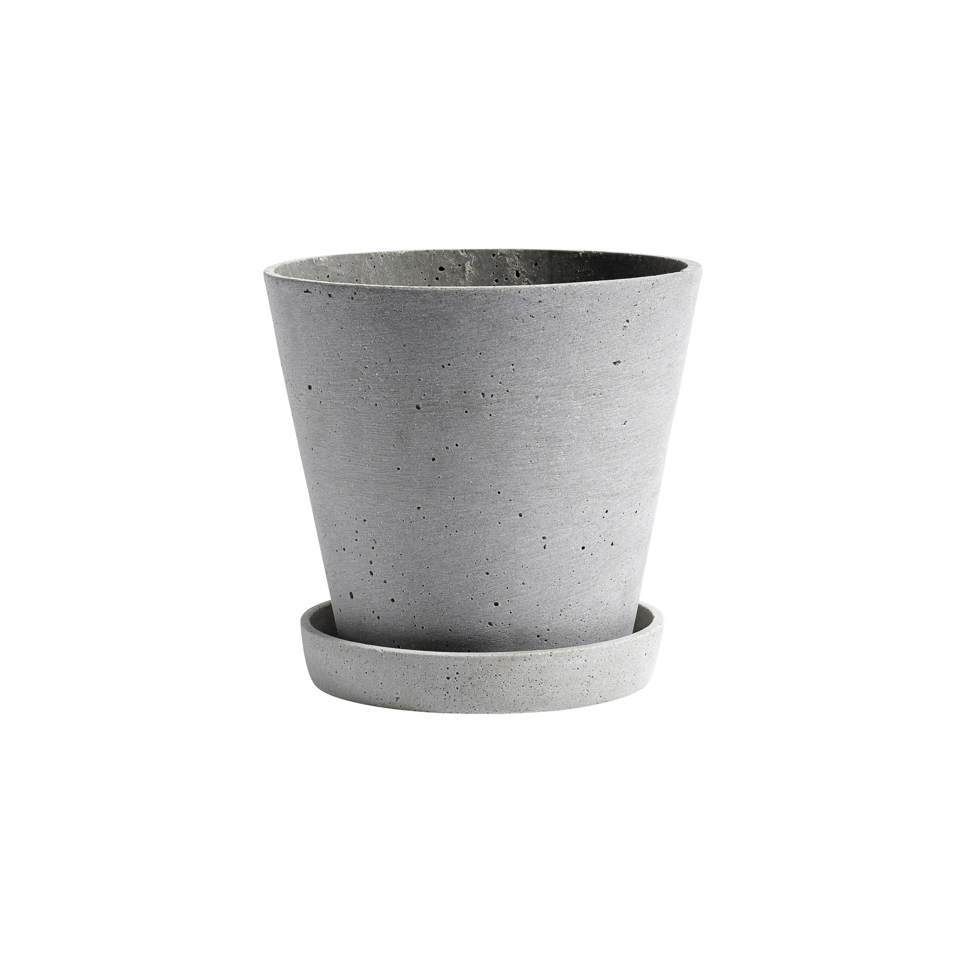 HAY Flowerpot with saucer pot XL Ø21.5 cm, Grijs HAY